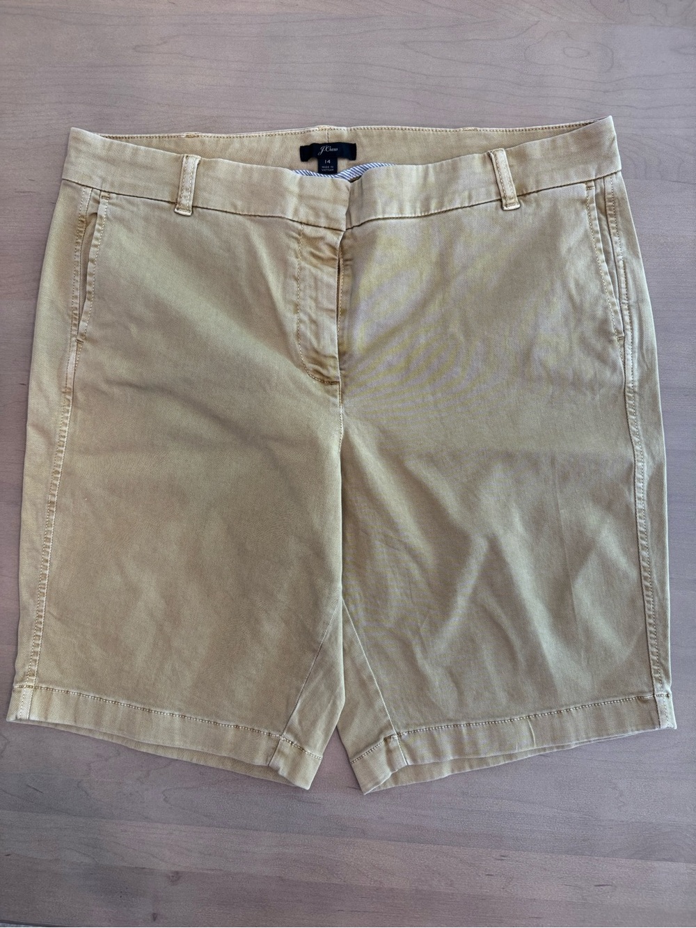 J. Crew Women's Tan Chino Bermuda Shorts